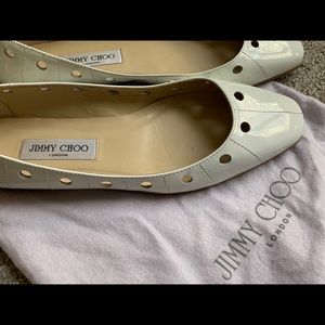 Jimmy Choo white flats size 40.